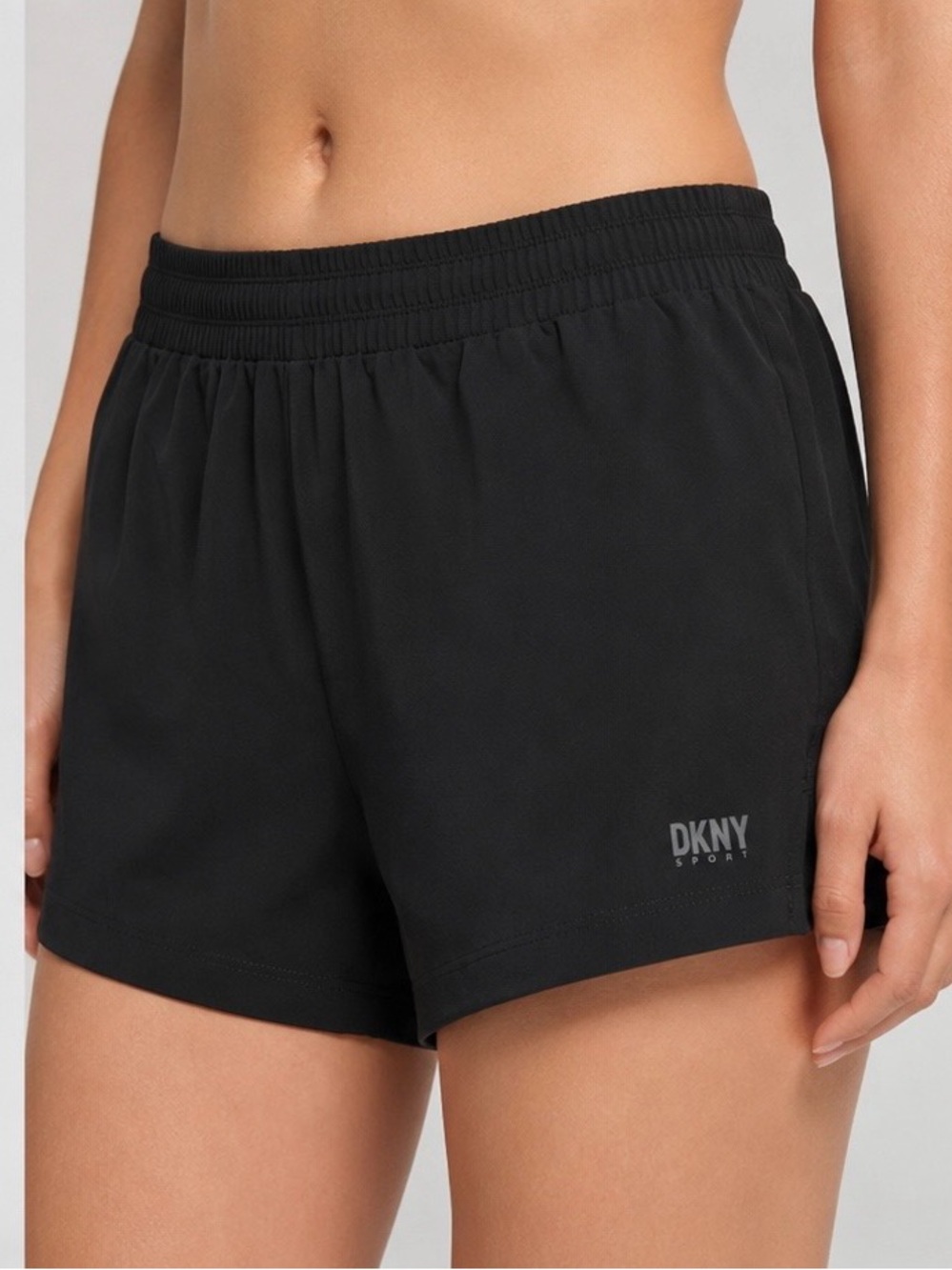DKNY sport women’s layered built in compression Black Performance‎ Shorts large
